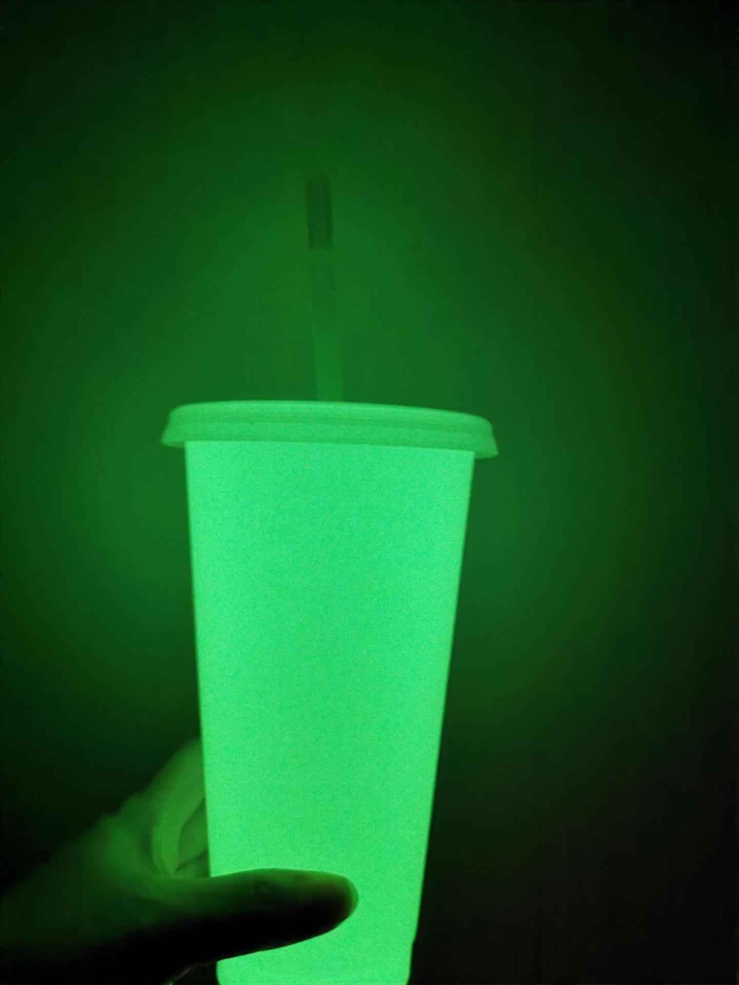 Cross-border E-commerce New Product Plastic Sippy Cup Luminous Cup Fluorescent Cup Discoloration Cup