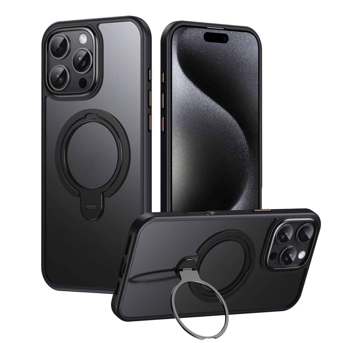 Phone Case Magnetic 360 Rotating Bracket Protective Cover