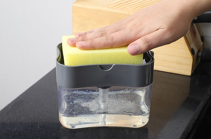 Multifunction Soap Dispenser Sponge Caddy Non-toxic Odorless Dispenser Kitchen Rack Creative Bathroom Washing Soap Storage Box