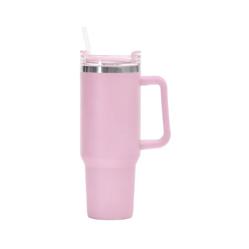 Stainless Steel Insulated Cup 40oz Straw Bingba BargainsRule