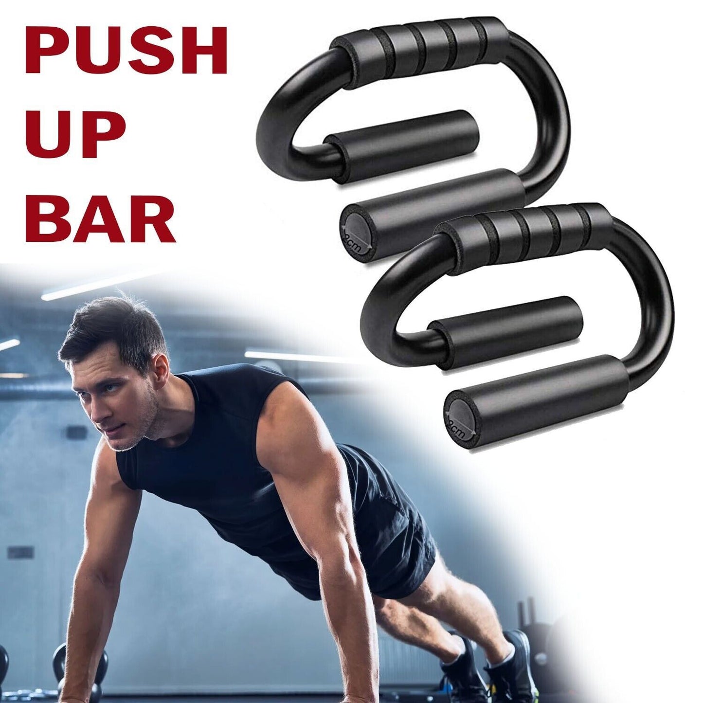 Body Sculptured Push Up Bars Press Handles Stands Exercise Grips FITNESS WORKOUT