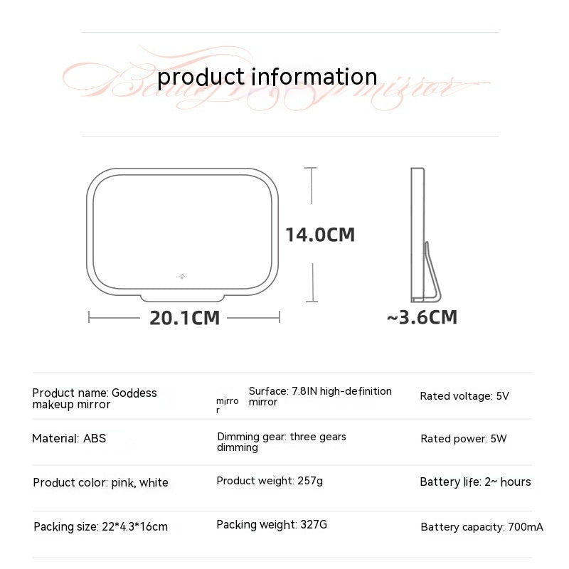 Car makeup mirror with LED lights BargainsRule