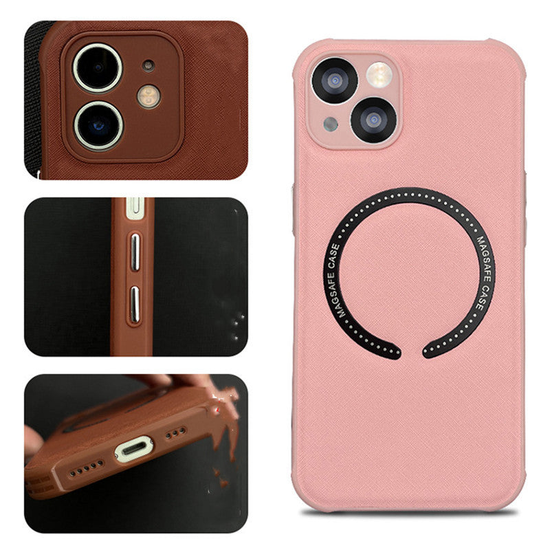 Leather Phone Case Iphone14 Mag Safe Magnetic Cross BargainsRule