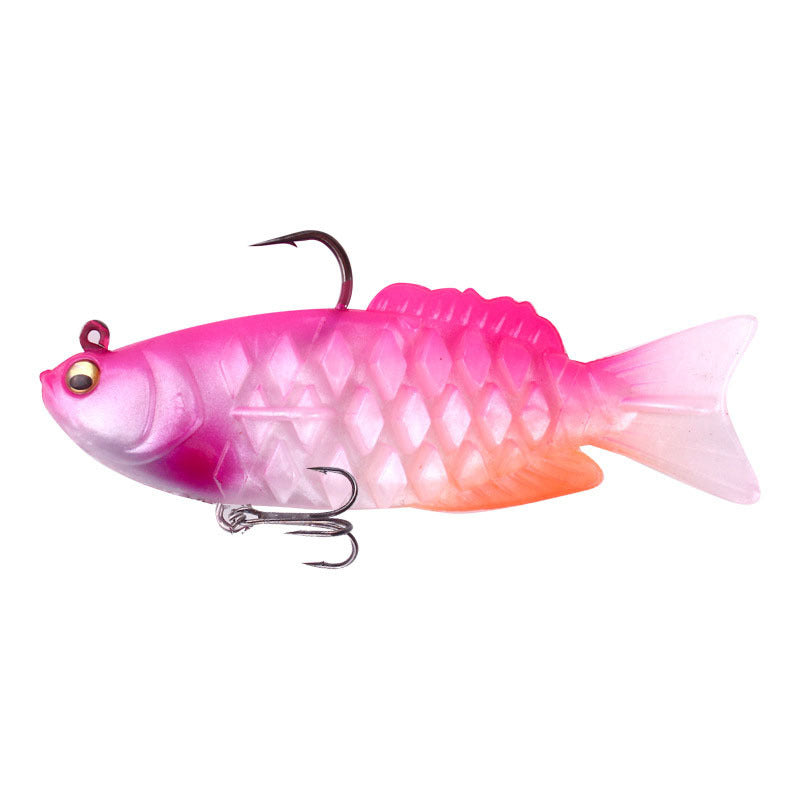 Soft Shad Bait Ultrasoft Multisection Silicone Jig Head Lure Dark Sleeper Swimbait For Bass Fishing