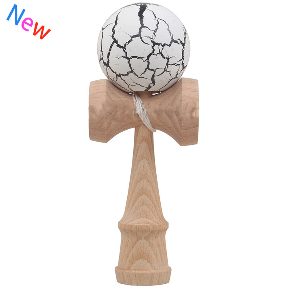 Safety Crack Pattern Toy Bamboo Kendama Best Wooden Educational Toys Kids Toy 7 Colors