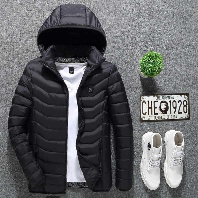 New Heated Jacket Coat USB Electric Jacket Cotton Coat Heater Thermal Clothing Heating Vest Men's Clothes Winter BargainsRule