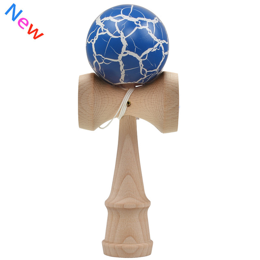 Safety Crack Pattern Toy Bamboo Kendama Best Wooden Educational Toys Kids Toy 7 Colors