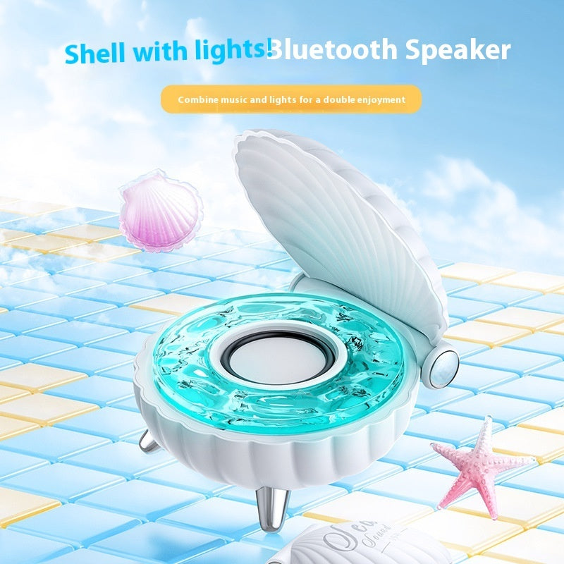 Shell Bluetooth Stereo Colorful Light Bedroom Mini Ambience Light BargainsRule