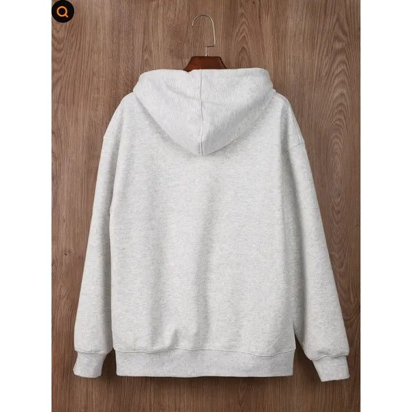 Women Basic Sweatshirt Casual Hooded Sweatshirt Autumn Winter Padded Long Sleeve Trump Flag Printed Top Oversize