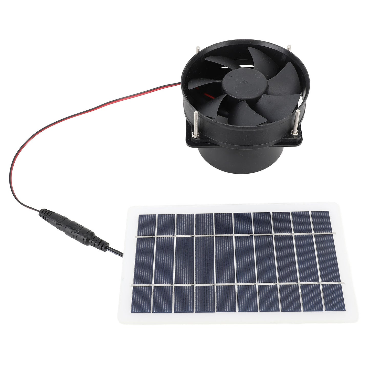 10W Solar Panel Powered Fan Kit Monocrystalline Silicon Solar Powered Exhaust Fan Portable Silent Solar Panel Fan for Outdoor BargainsRule