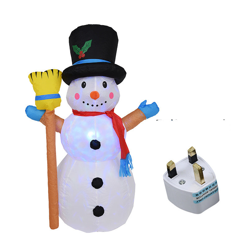 LED Light Inflatable Model Christmas Snowman Colorful Rotate Airblown Dolls Toys For Holiday Household Party Accessory