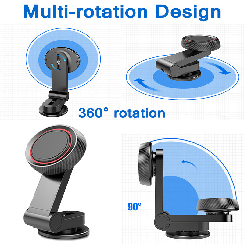 360 Degree Rotating Desktop Folding Magnetic Car Navigation Mobile Phone Holder Car Dashboard Support Frame Auto Accessories BargainsRule