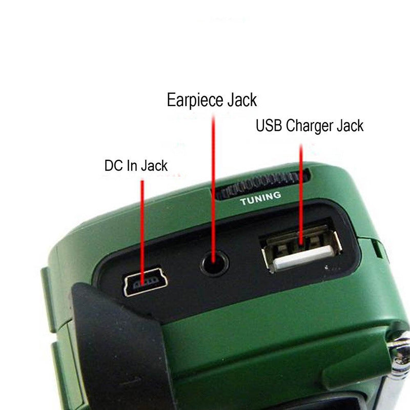 Hand-cranked Solar Rechargeable Radio Portable Emergency BargainsRule