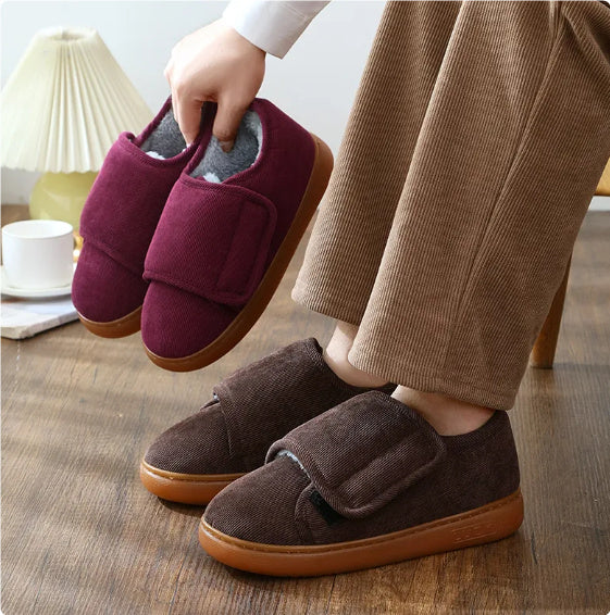 Large Opening Warm Cotton Slippers Bag Heel For Men And Women BargainsRule