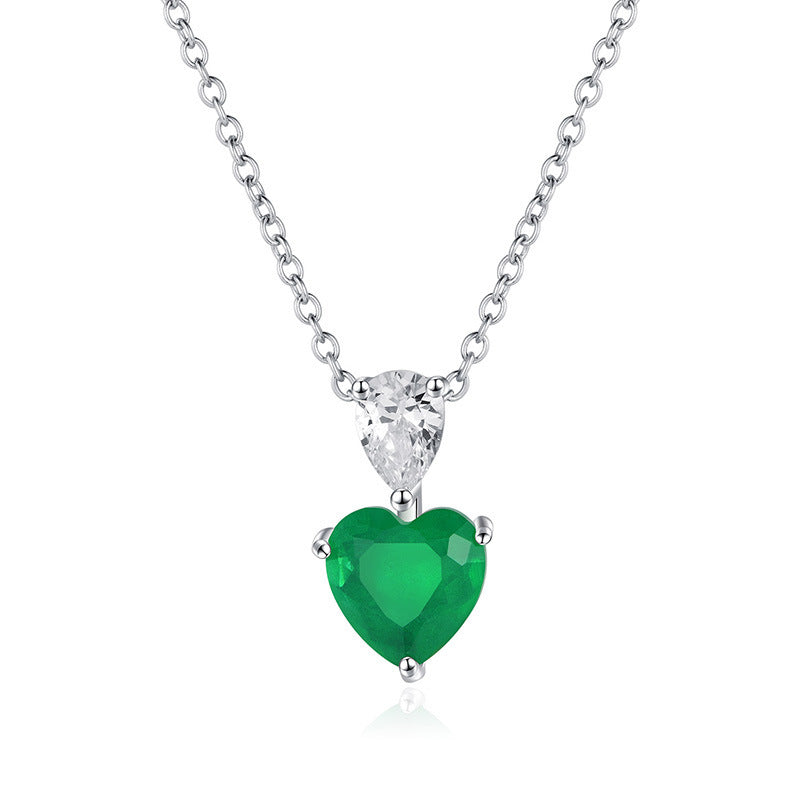 Raiba Emerald Necklace Retro Europe And America