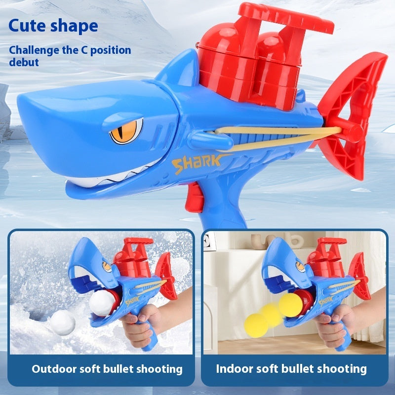 Children's Shark Snowball Gun Snow Outdoor Toys BargainsRule