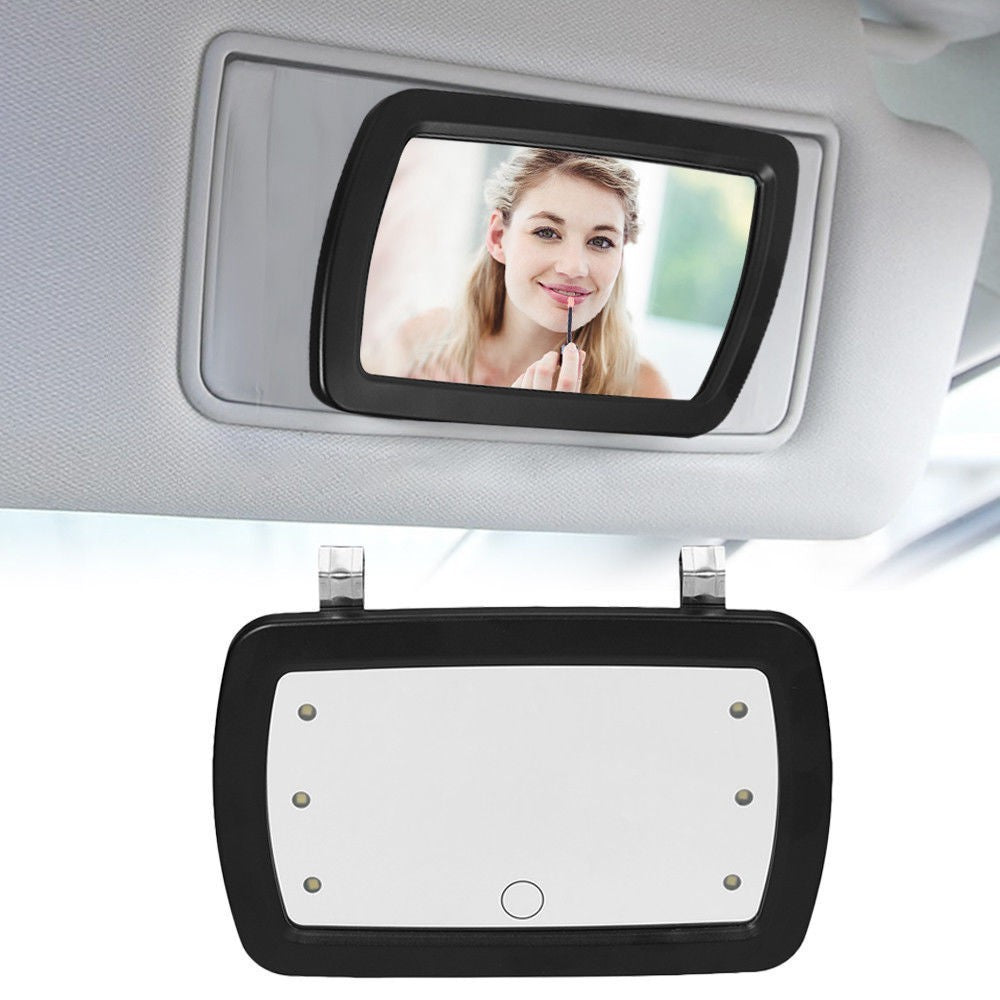 Car LED Cosmetic Mirror Sun Visor BargainsRule