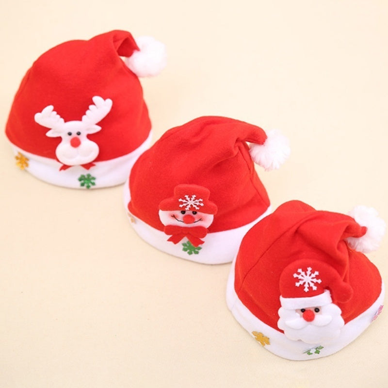 Christmas Decorations Non-woven Cartoon Applique Luminous Hat BargainsRule