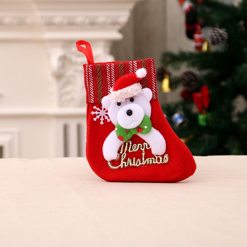 Christmas Decorations Santa Claus Socks Christmas Tree Pendant Christmas Socks Gift Bag Christmas Bag