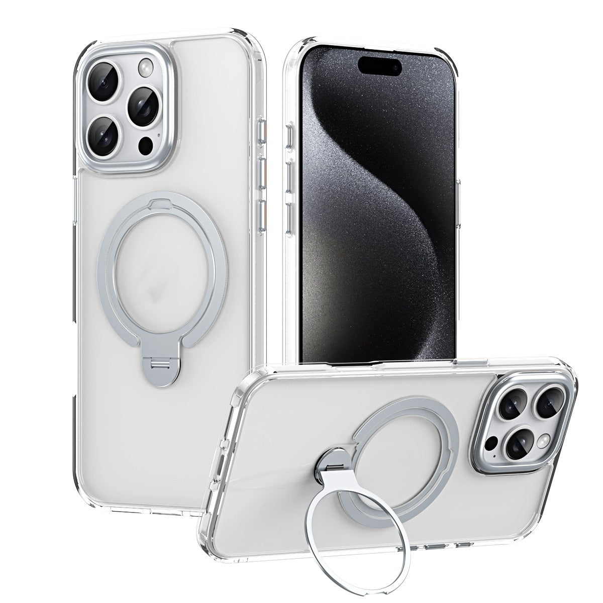 Phone Case Magnetic 360 Rotating Bracket Protective Cover