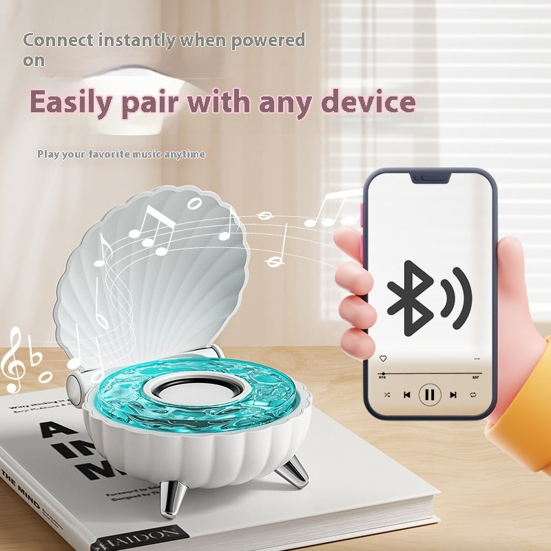 Shell Bluetooth Stereo Colorful Light Bedroom Mini Ambience Light BargainsRule