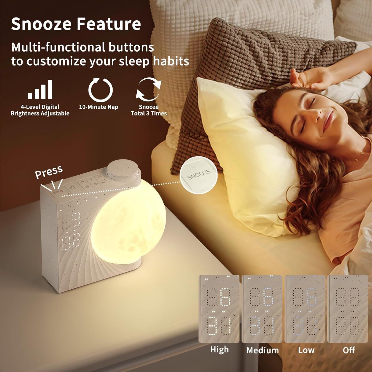 Seven-color Atmosphere Moon Light Wake Up Breathing Light BargainsRule