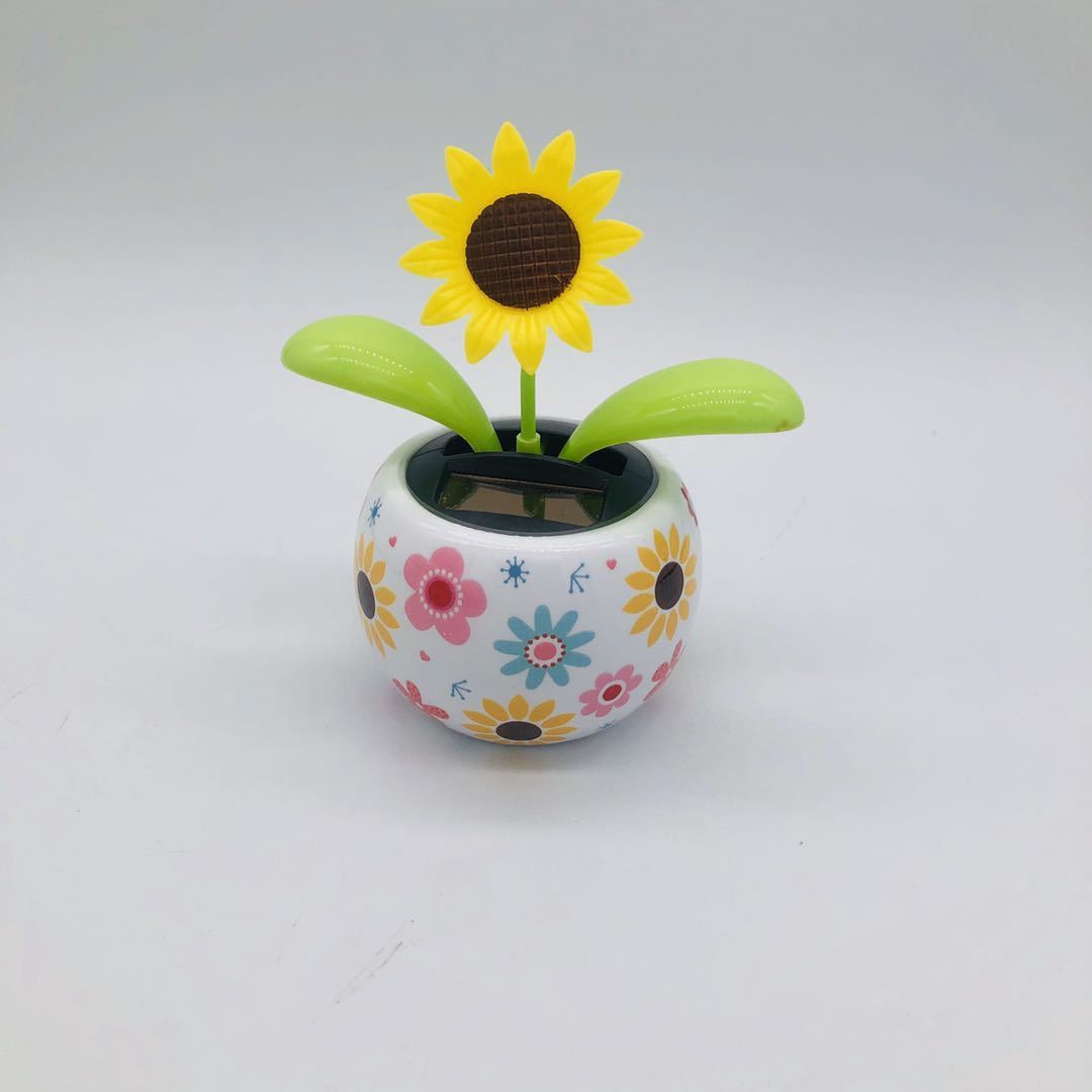 Solar Auto Swing Sun Flower Car Ornament