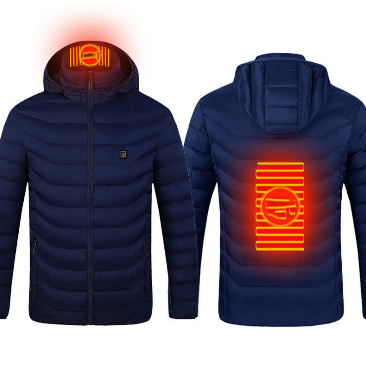 New Heated Jacket Coat USB Electric Jacket Cotton Coat Heater Thermal Clothing Heating Vest Men's Clothes Winter BargainsRule