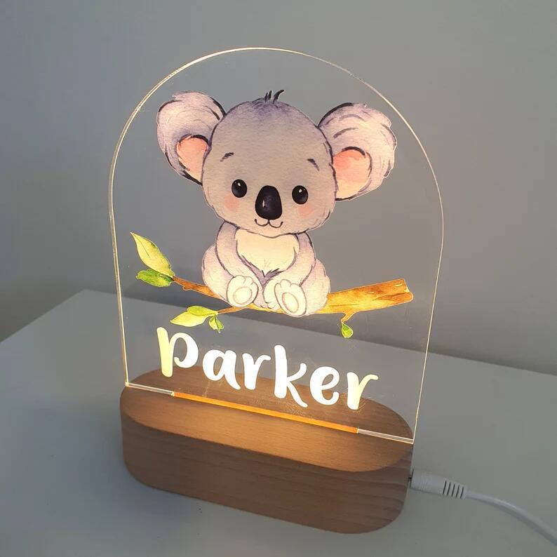 Personalized Colorful Night Light Baby Gift Night Light