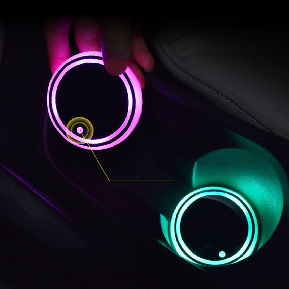 Car LED Luminous Water Cup Pad BargainsRule