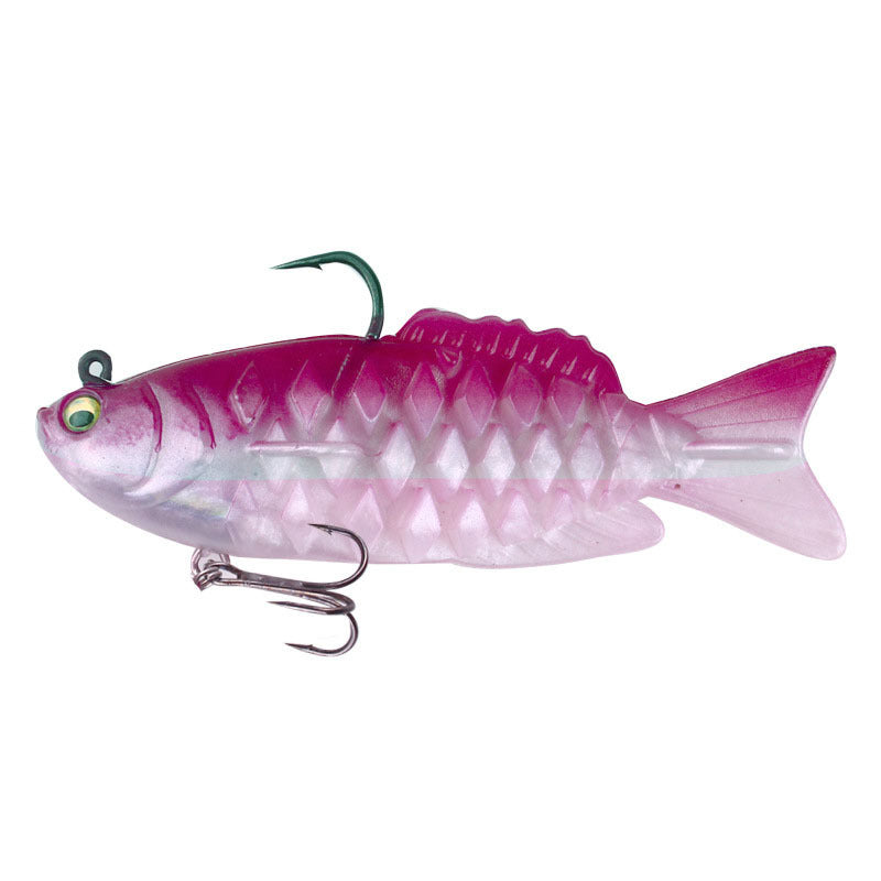 Soft Shad Bait Ultrasoft Multisection Silicone Jig Head Lure Dark Sleeper Swimbait For Bass Fishing