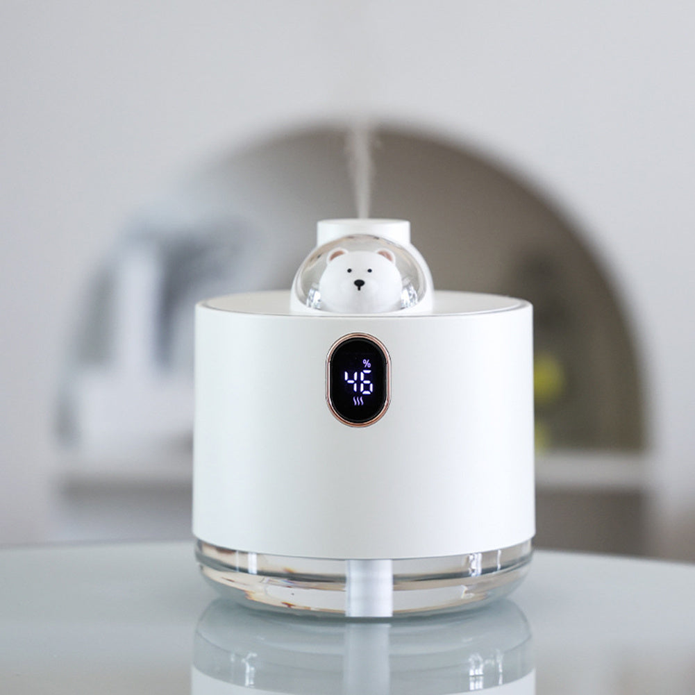 Cute Bear Wireless Air Humidifier USB Aromatherapy Diffuser With LED Lamp 500ML Portable Ultrasonic Mist Maker Water Car Fogger BargainsRule