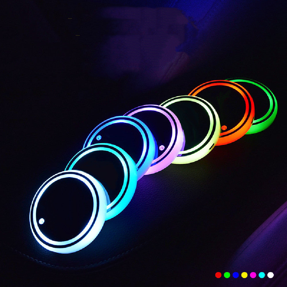 Car LED Luminous Water Cup Pad BargainsRule