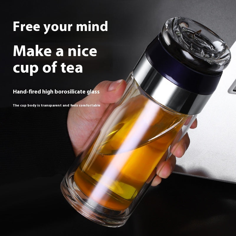 Double Wall Heat-resistant Tea Making Glass Cup