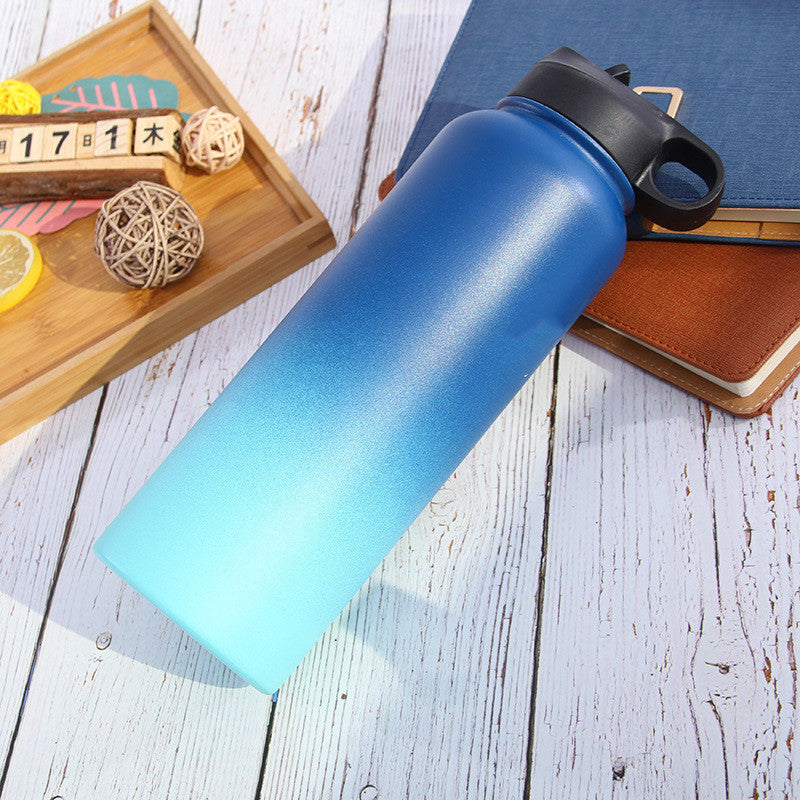 Stainless Steel Wide-mouth Outdoor Sports Vacuum Flask BargainsRule