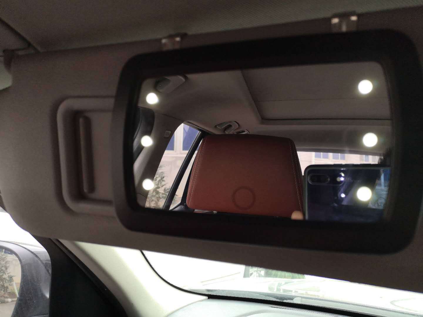 Car LED Cosmetic Mirror Sun Visor BargainsRule