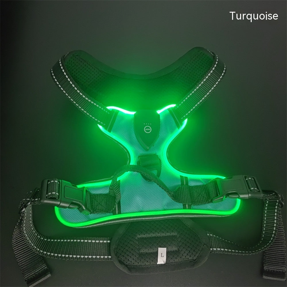 New LED Pet Luminous Night Walking Dog Car Accident Prevention Adjustable Flash Dogs And Cats Vest BargainsRule