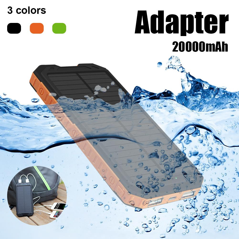 20000mAh Outdoor Camping Light  Thin Large Capacity Solar Power Bank