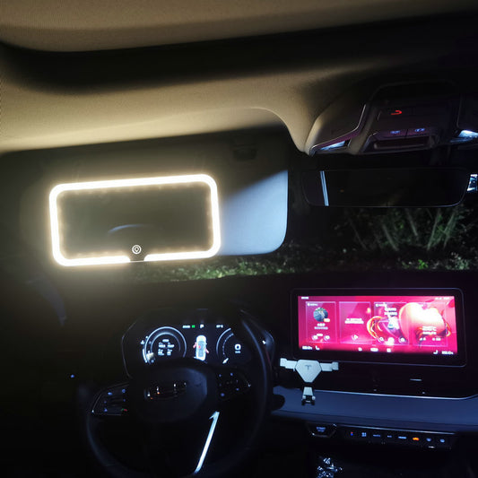 Car Sun Visor With Light Led Make-up Mirror BargainsRule