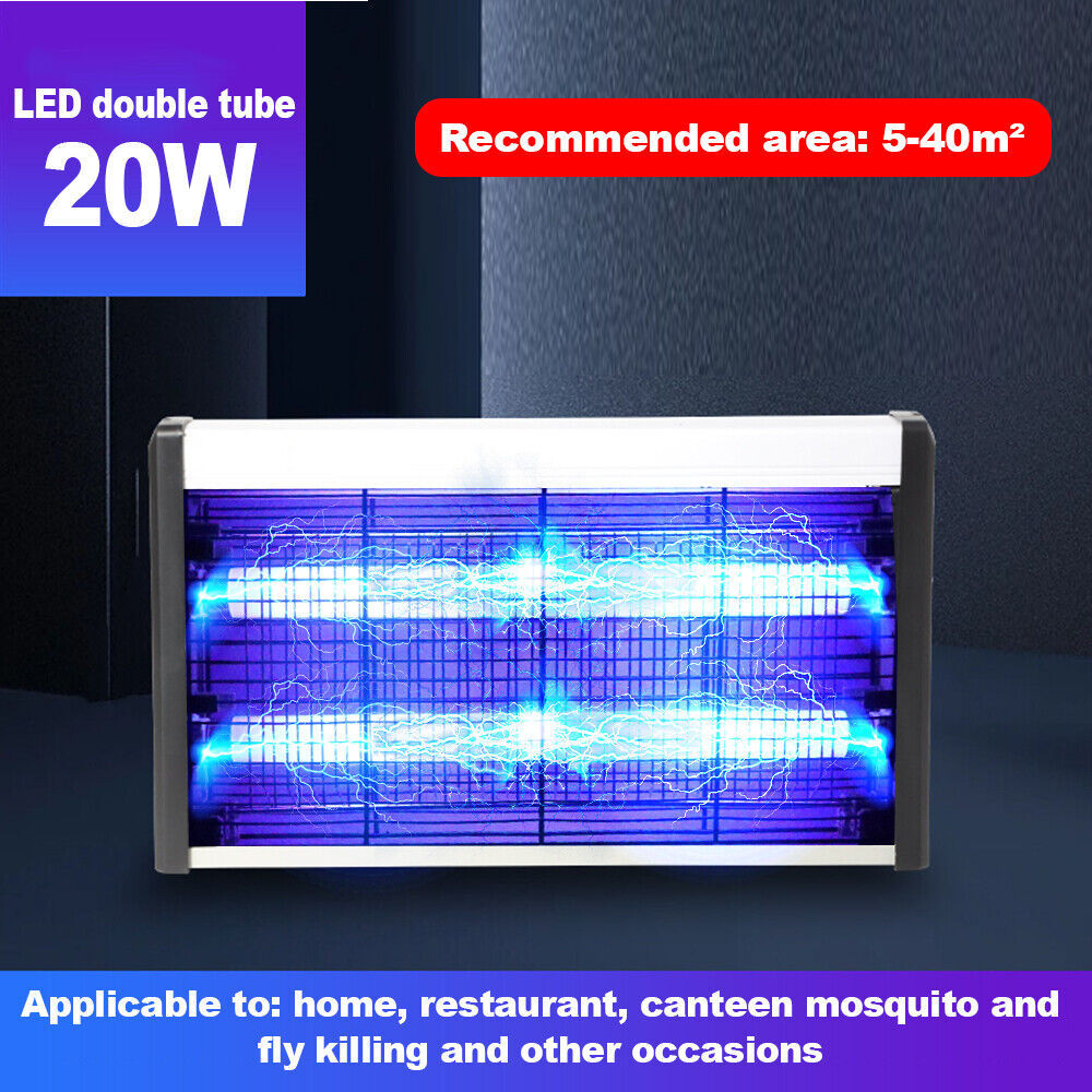 20W-40W ELECTRIC INSECT FLY KILLER BUG MOSQUITO ZAPPER UV INDOOR PEST CATCHER