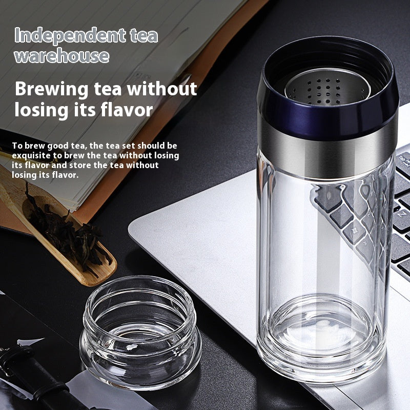 Double Wall Heat-resistant Tea Making Glass Cup