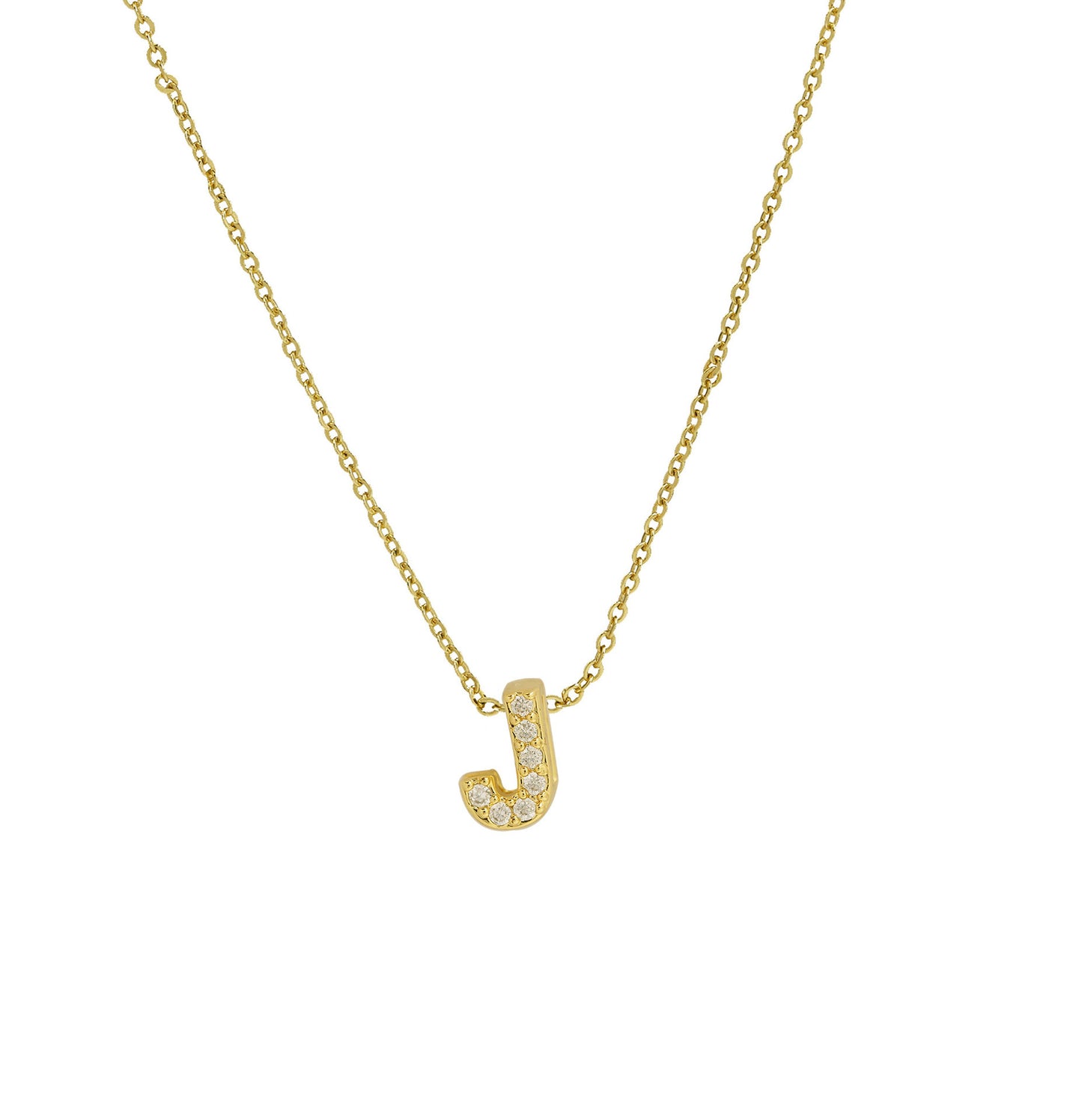 Gold Micro Inlaid With Diamond All-match Classic 26 English Letters Necklace Pendant BargainsRule