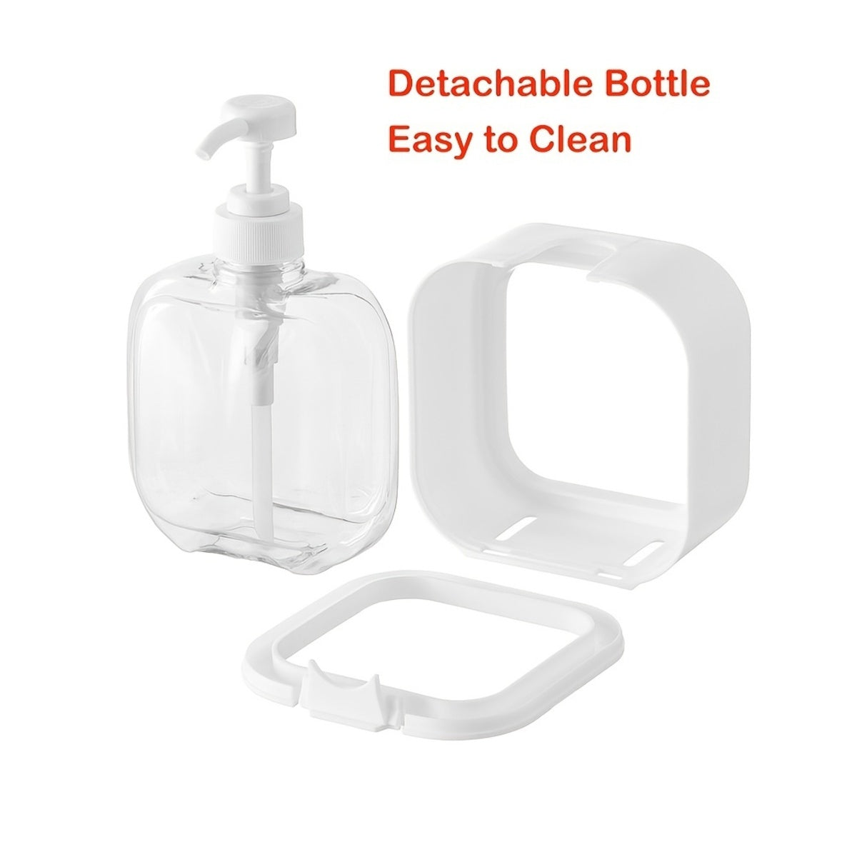 Foaming Soap Dispenser, 300ml And 500ml Dish Soap Dispenser, Refillable Modern Square Pump Bottle Lotion Dispenser, Hand Soap Dispenser For Bathroom, Kitchen Portable Empty Bottle, Dish Soap Dispenser