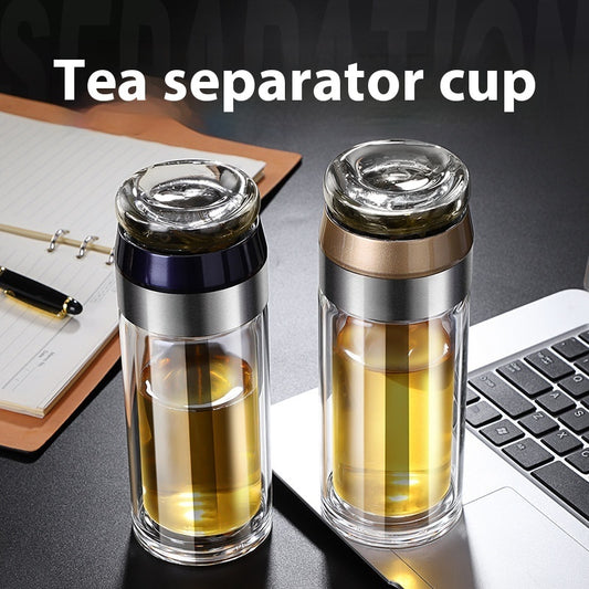 Double Wall Heat-resistant Tea Making Glass Cup