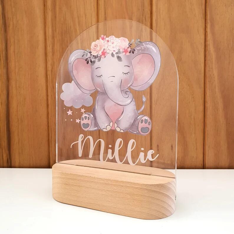 Personalized Colorful Night Light Baby Gift Night Light