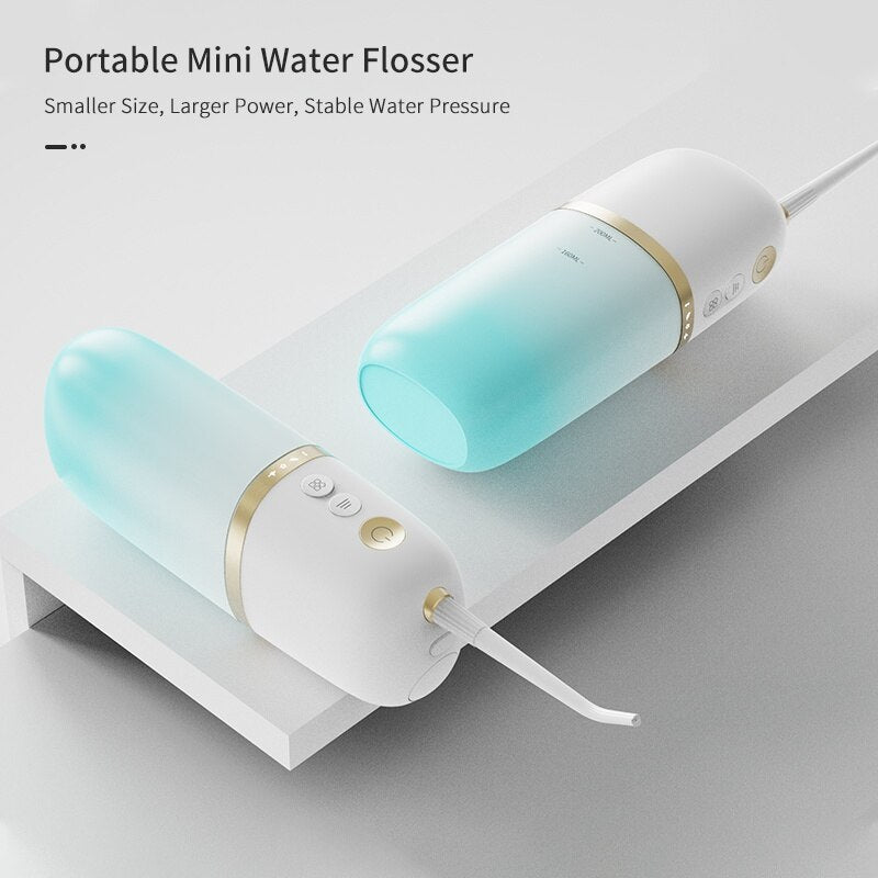 200ml Portable Flosser IPX7 Waterproof Electric Flosser USB Rechargeable Water Dental Picks With 4PCS Nozzle