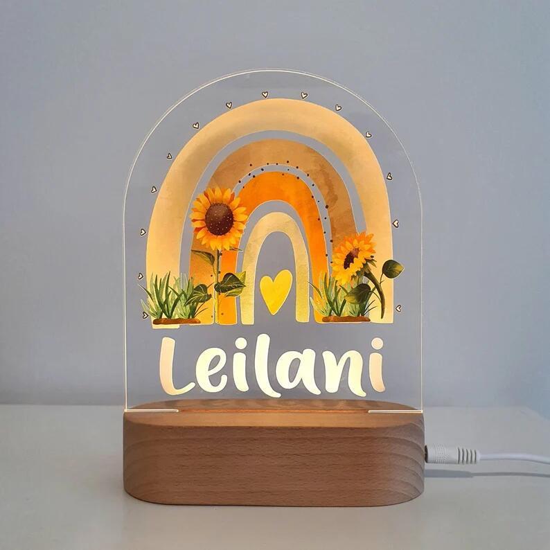 Personalized Colorful Night Light Baby Gift Night Light