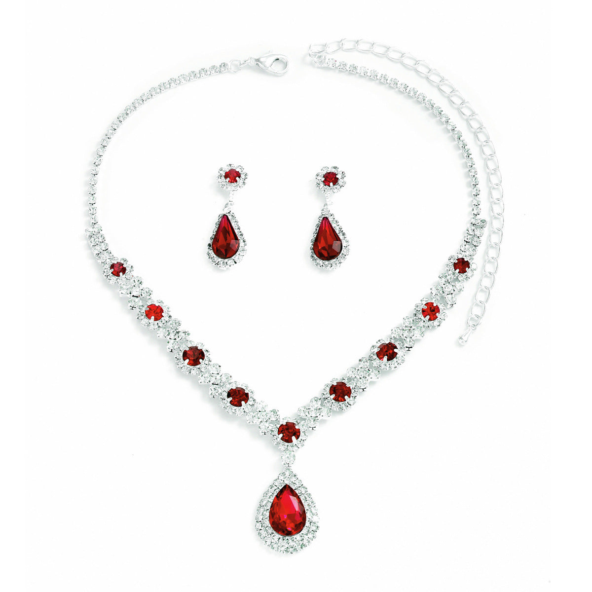 Fashion New Water Drop Necklace And Earrings Suite BargainsRule