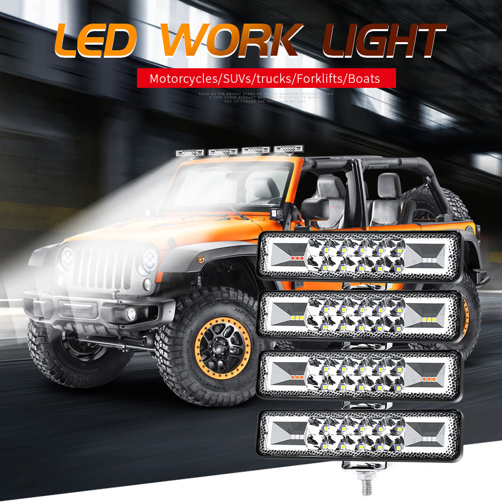 Car LED Work Light In-line 6 Inch 16LED Strobe BargainsRule