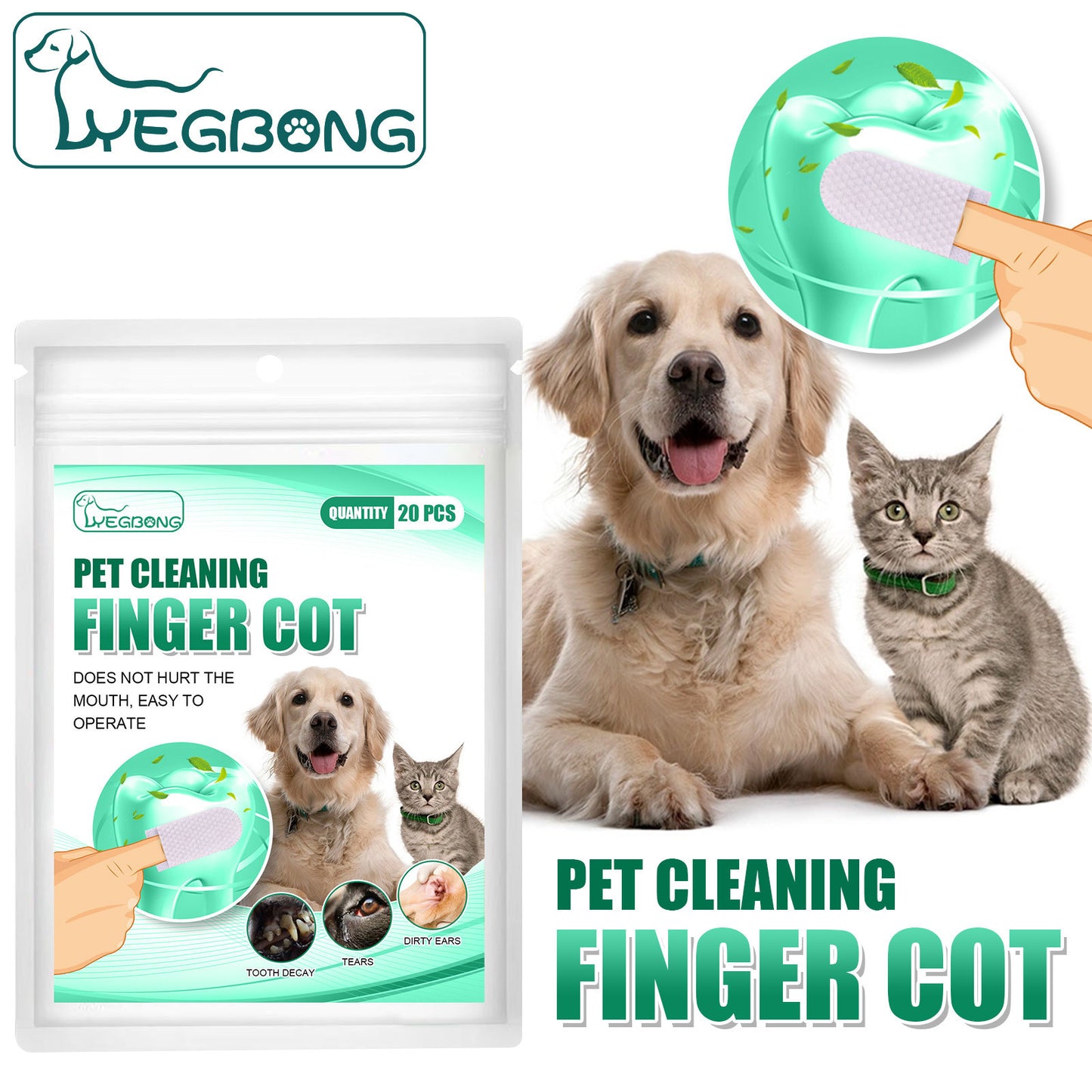 Pet Cleaning Teeth Finger Stall